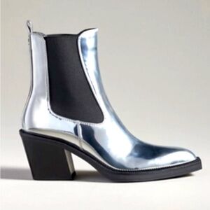Circus by Sam Edelman Women’s Metallic Silver Mindy Boot/Anthropologie Size 7.5